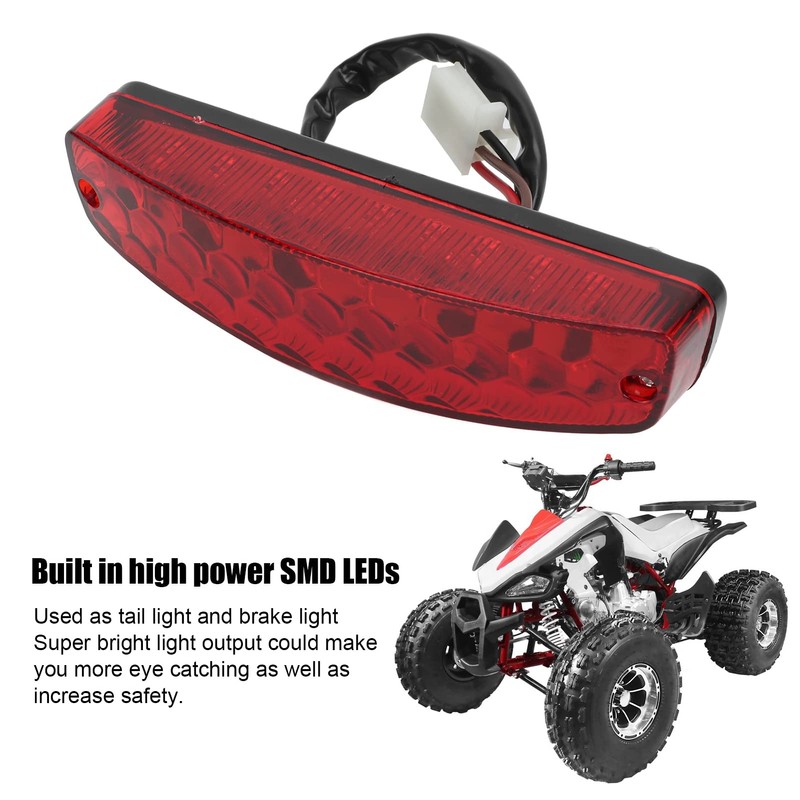 LED Tail Brake Light, ATV Rear Brake Light 3PIN Waterproof