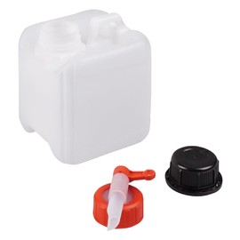 Jerrycanshop - Plastic Canister 1 L with Tap - Canister for Dangerous Liquids, Water and Food - UN Canister - 1 Litre - Plastic (HDPE) - BPA Free - Natural