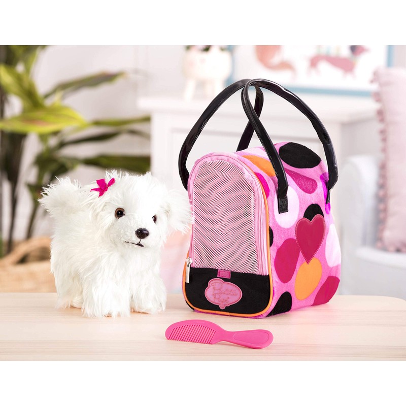 Pucci Pups – Bichon Frisé Stuffed Puppy with Colorful Polka