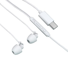 SUIOPPYUW Anti-Noise Sleeping Headphone Button Control Headsets in-Ear Noise Cancelling Earphones Device for Bedroom Living Room, Single Type-C White