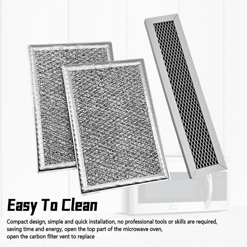 FGMV17WNVFA Microwave Grease and Charcoal Filter Kit, Pack of 3