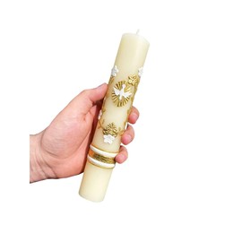 San Rafael Arcangel Baptism Candle or Velas para Bodas de Recuerdo - Candela para Bautizo Cirios Religiosos - Sirios Catolicos Prayer Candle with The Holy Spirit