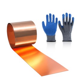 Uxney Copper Sheet Roll, 3500x100x0.3mm Copper Flashing Roll, 30 Gauge Thick Pure Copper Plate & Strip for Roofing, DIY Projects, House Repair, Crafts and Metal Working