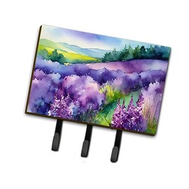 Caroline's Treasures State Watercolor Flowers Leash or Key Holder, Triple Hook, New Hampshire Purple Lilac 1685