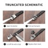 Titruebe Men's Leather Infinity Bracelet with Stainless Steel Clasp -