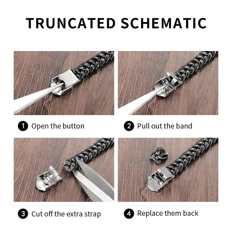 Titruebe Men's Leather Infinity Bracelet with Stainless Steel Clasp -