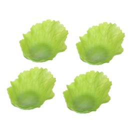 Shinkatec Antibacterial Lunch Cup Veggie Cup S Lettuce, 4 Pieces, Light Green