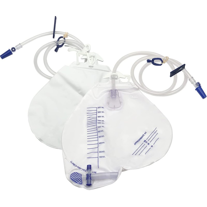 GlobalRoll Urinary Drainage Bag with Anti-Reflux Chamber, Urine Bag with