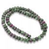 Unbranded Ruby Zoisite Faceted Rondelle Beads, Green Pink Gemstone 75Pcs/Strand