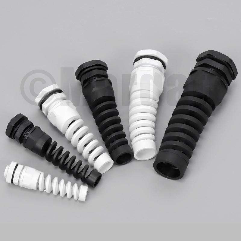 Mardatt 22PCS PG7 PG9 PG11 PG13.5 PG16 PG21 Black Waterproof