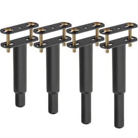 4Pcs Adjustable Bed Legs 7-13 inches Heavy Duty Metal Bed Frame Support Legs Wooden Bed Center Slats Support Legs Durable Steel Feet for Bed Sofa Cabinet Furniture Replacement Parts