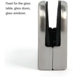 4/8/12 pcs Glass Clamps, 6-8-10-12mm Round Glass Clamps, Glass Mounting Brackets Glass Clips Holder 304 Stainless Steel Glass Bracket Flat Back for Balustrade Staircase Handrail (12pcs(10-12mm))