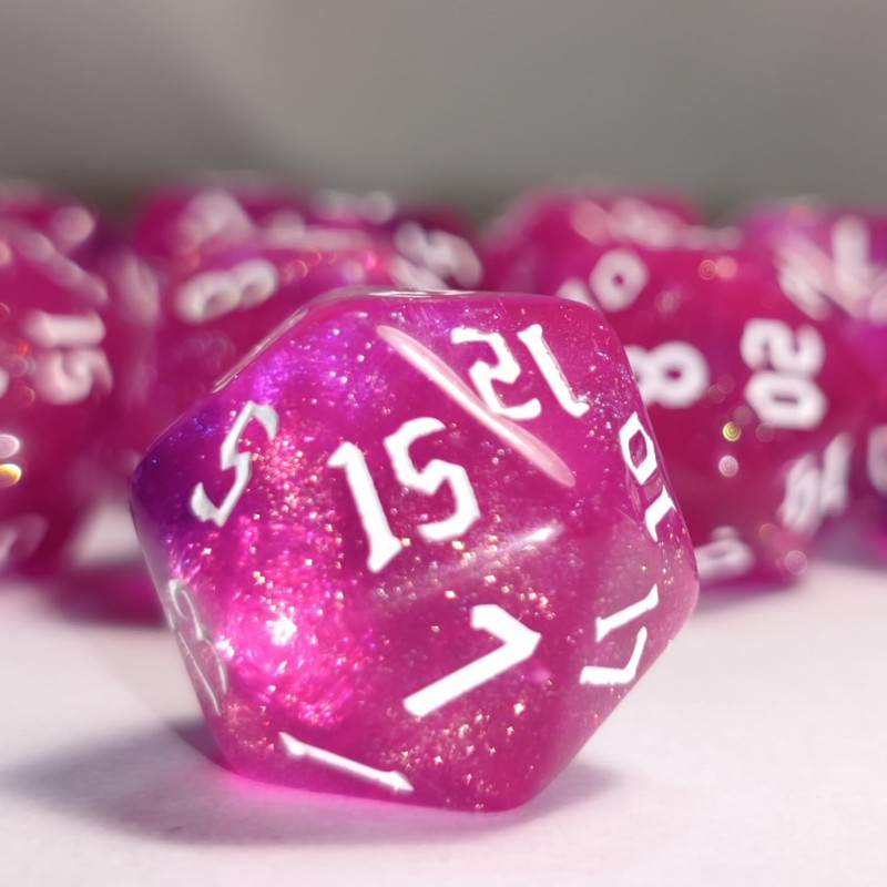 10PCs D20 Polyhedral Dice Set 22mm for DND RPG MTG