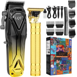 LQT Professional Hair Clippers for Men, Cordless Beard Trimmer Set, Barber-Grade Tool with USB Charging, Lightweight & Low Noise for Home Use