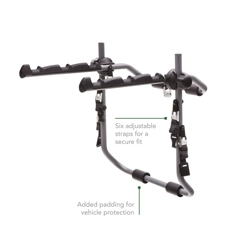 SportRack Back-up 3-Bike Trunk-Mounted Bike Rack – Adjustable Straps –