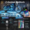 LD DARKEAGLE 16PCS Motorcycle LED Light Kit with Handlebar Switch