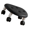 Round Low Rolling Stools Fuax Leather Universal Wheel Small Roller