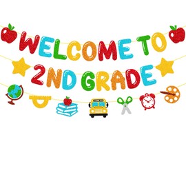 Welcome to 2nd Grade Banner Happy First Day of School Garland Welcome Back to School Theme Classroom Decoration Watch Out 2nd Grade Here I Come Party Supplies