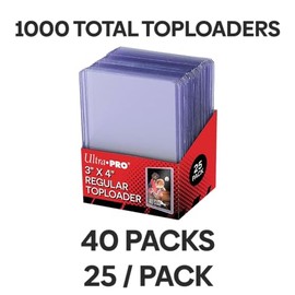 Ultra Pro Regular Series 3 x 4 pulgadas Toploaders Estuche de 1000 (40 paquetes sellados de 25 unidades)