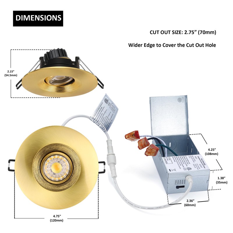POPANU Premium 4-inch LED Recessed Lights - 5 CCT 4
