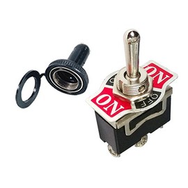 Heavy Duty Toggle Switch with Rubber Boot SPDT Momentary Center Off Both Sides 20 Amp