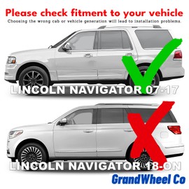 Window Deflectors Smoke Tinted in-Channel Side Window Vent Visor Deflectors Rain Guards Compatible with Lincoln Navigator 2007-2017 - 4 pcs. GW0923