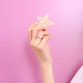 Forthee 4-Pack Breathable Designed Silicone Wedding Ring for Women, 5.7mm Silicone Rubber Band, Wedding Ring Replacement, Comfortable fit, Skin Safe, Size 8