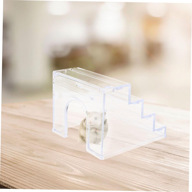 Sosoport Acrylic Hamster Climbing Ladder Bite-Resistant Small Animal Ladder for
