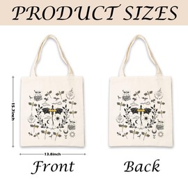 WDSXWH Fourth Wing Crossbody Bag, Women Cotton Canva Bag, Tote Bag for Grocery, Shopping, Beach & Daily Use, Dragon Rider Fans Gift, Fourth Wing Gifts, Cartoon Lover Gift