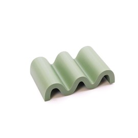 Wavy Soap Dish, Self-draining Soap Tray and Sponge Holder. for Your Bathroom, Shower, Kitchen - Made in The USA (1, Sage Green)