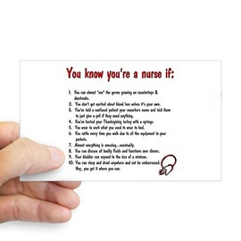 CafePress You're A Nurse If... Rectangle Sticker Rectangle Bumper Sticker Car Decal