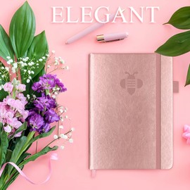 KUMEER Check Register – Elegant Check Registers for Personal Checkbook with Check & Transaction Registers, Hardcover Checkbook Log 5.2x7.6" (Rose Gold)