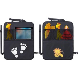 Koolwave Car Seat Back Protector for Children, Oxford Fabric, Waterproof Car Seat Back Seat Organiser, Car Seat Protector, Backrest, Pack of 2