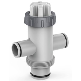 POOLHACKER Pool Fittings Dual Split Hose Plunger Valve, Pool Parts Replacement Shut-Off Valve with Dual inlets for Above Ground Pool