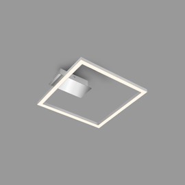 BRILONER - LED Ceiling Light Frame, LED Ceiling Light with Warm White Light Colour, 14 W Lamp, Living Room Lamp, Bedroom Lamp, 265 x 250 x 45 mm (L x W x H), Matt Chrome