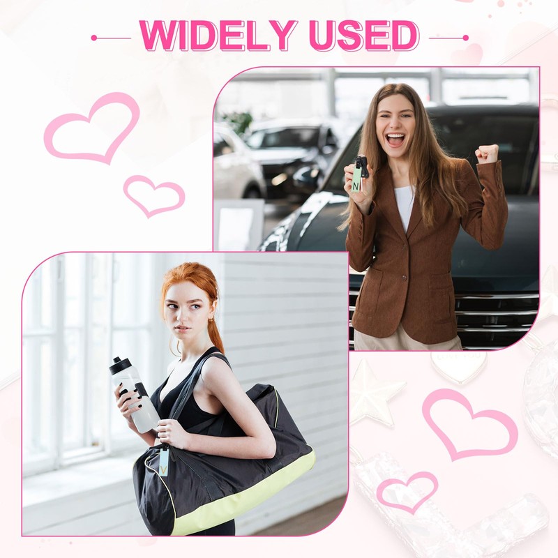 PATIKIL Initial Letter Keychain, PU Leather Key Fob Cute Alphabet