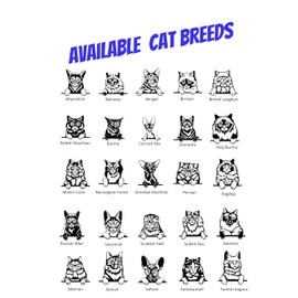 Customize Pet breed Sticker Decal With Your Cat Name, Custom Pet Decals For Your Car, Truck, SUV, Window, Laptop, Water Bottles, Phones And Wall 5 Inch (Domestic)