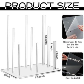 Chunful Acrylic Puppet Stand Clear Finger Puppets Tree Store Doll Holder for Kids Toddlers Holds 9 Hand Puppets Classroom Home Anti Crush Stand for Storage and Easy Accessibility