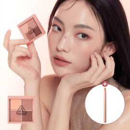 3CE Mini Multi Eye Color Palette Mini Multi Eye Palette Gift Glow Eye Point Brush: Pink / 3CE MINI MULTI EYE COLOR PALETTE 미니 멀티 아이 팔레트 증정 글로우 아이 포인트 브러쉬:PINK
