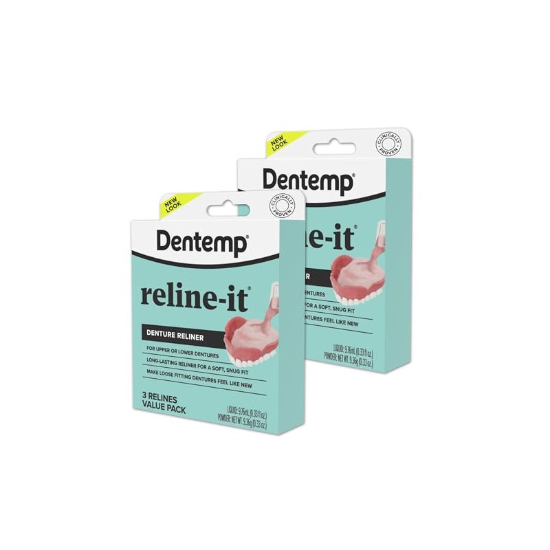 Dentemp Denture Reline Kit Value Pack - Advanced Formula Reline