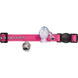 Hunter Modern Art Luxus Faux Leather Cat Collar, Pink/White