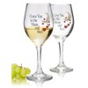 BANBERRY DESIGNS Sweetheart Wine Glasses - Set of 2 -