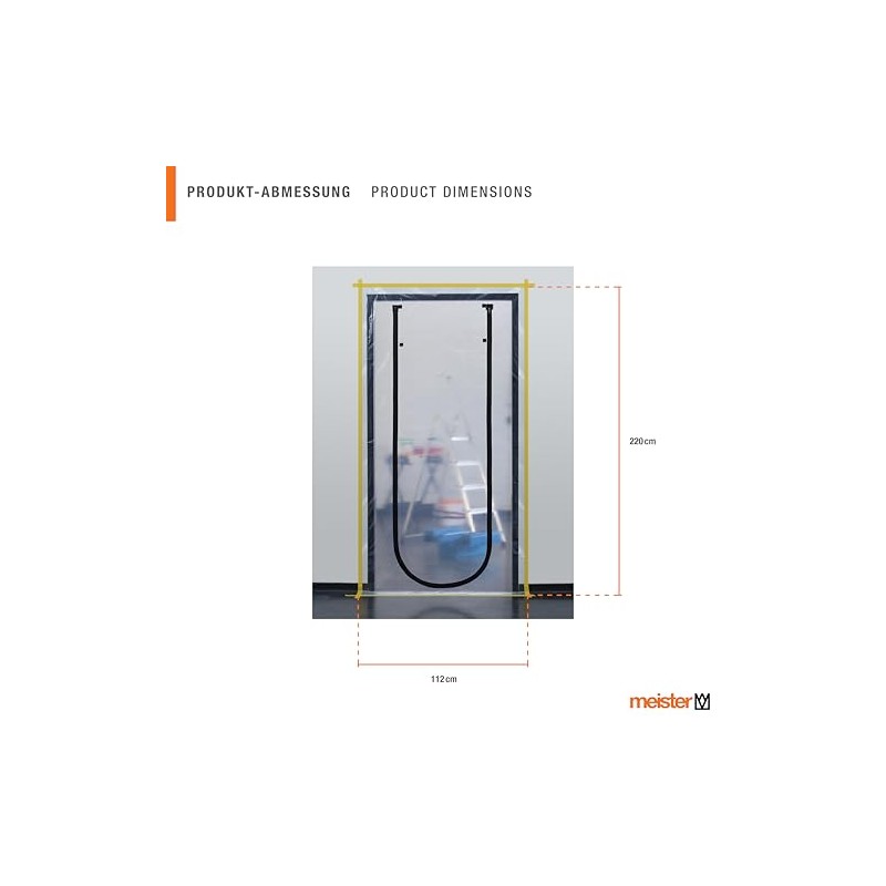 Meister Dust protection door 220 x 112 cm - Integrated