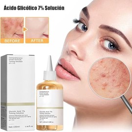 LUHI Ácido Glicólico 7% Solución 240ML, Exfolia, Ácido Glicólico 7% Tonifica,glycolic acid, Exfolia y Rejuvenece tu Piel, Rejuvenece la Piel, Reduce las Manchas, Suero Revitalizante Tonificante.