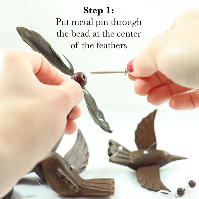 Candlestock Handmade Wooden Animal Hanging Wind Spinners - Dolphin