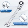 Gedlex Ratchet Wrench 17 mm Metric Wrench, Flexible Ring Spanner