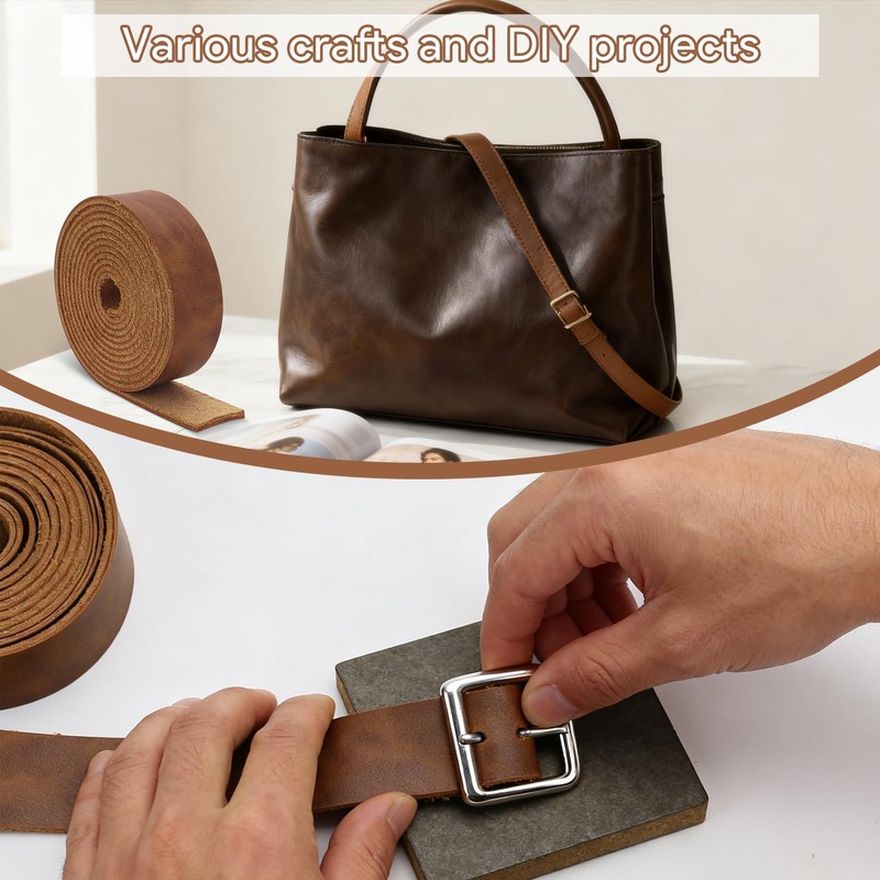 Catephe Leather Straps for Crafts 77.5 inch Long, 1 Inches