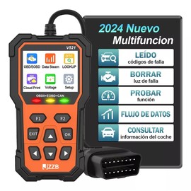 JZZB V521 2024 Nuevo OBD2 Profesional Scanner para Auto 40000 Avería, Escáner Automotriz Professional, Lector de Códigos Universal, Scaner para Auto Herramienta de Diagnóstico con Pantalla de Color