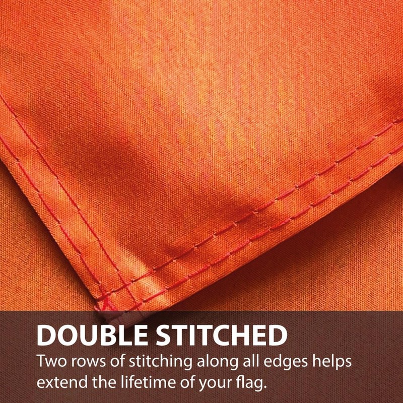 NWFlags Plain Orange Flag 18" x 12" 75d Premium Polyester
