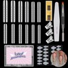 BOMOQING 120 PCS Dual Nail Forms with 100 PCS Nail